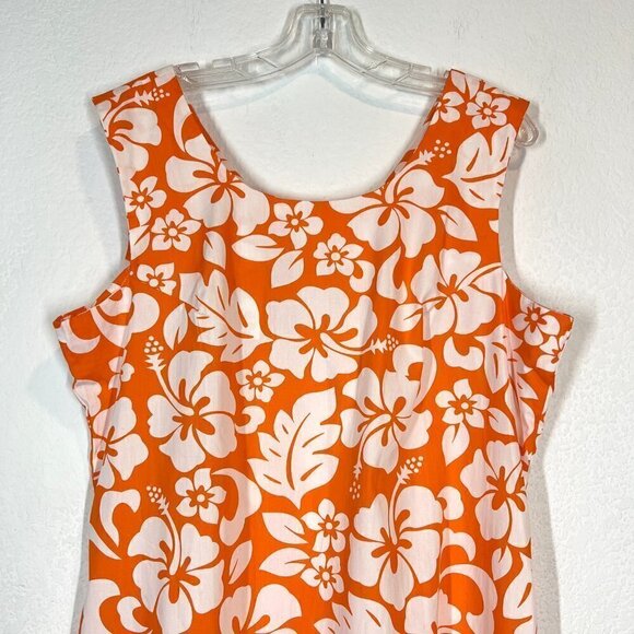 Hawaiian Mini Dress Orange Floral - Picture 5 of 12